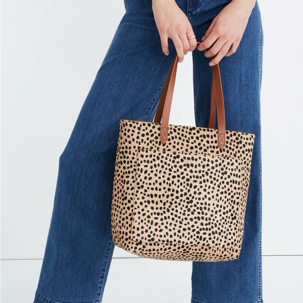Madewell Transport Tote Calf hair animal print Bag